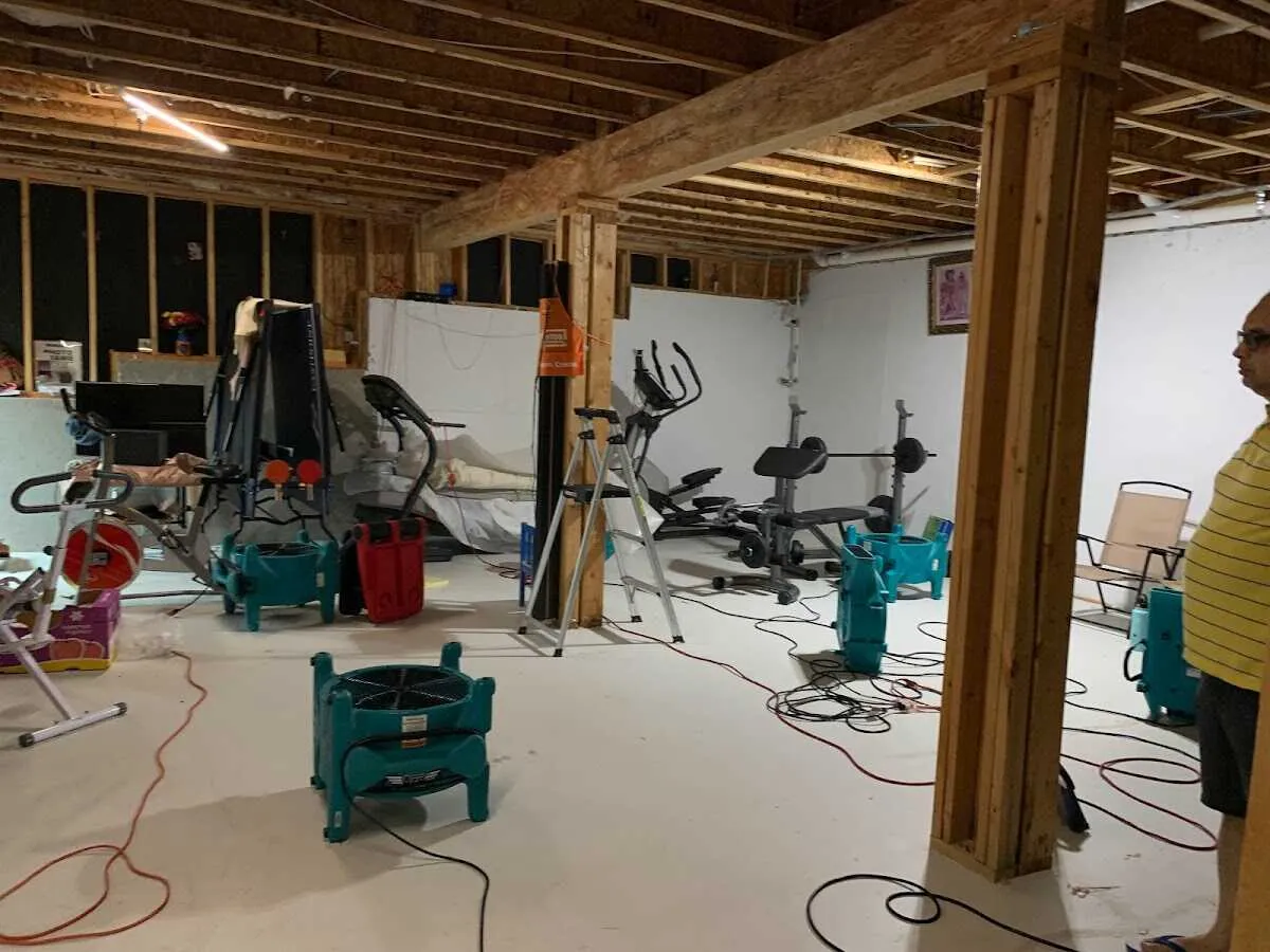 Basement drying equipment setup for Odor Removal & Deodorization in Estes Park